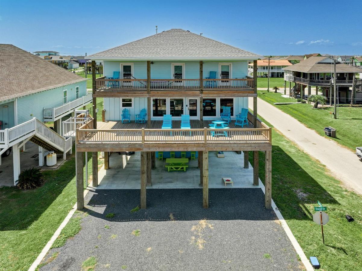 Beachfront - Hot Tub - Bbq - 14 Guests Bolivar Peninsula Екстериор снимка